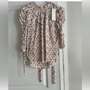 NWT Veronica Beard Silk Floral Blouse size 0